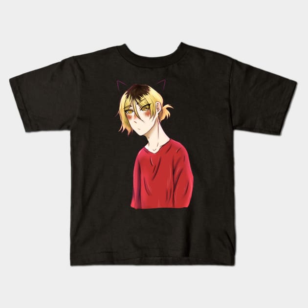 Kenma Cat ears Kids T-Shirt by Sophprano